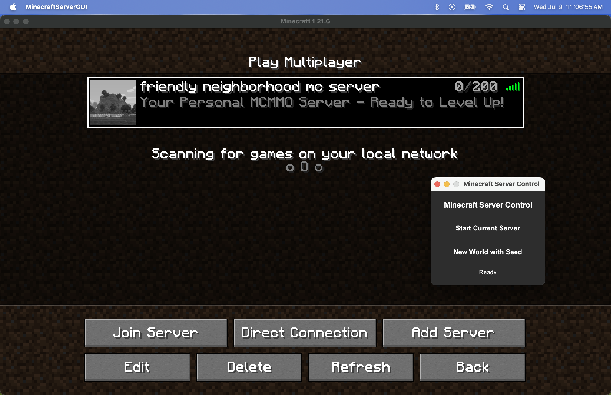 1-Click Minecraft Server